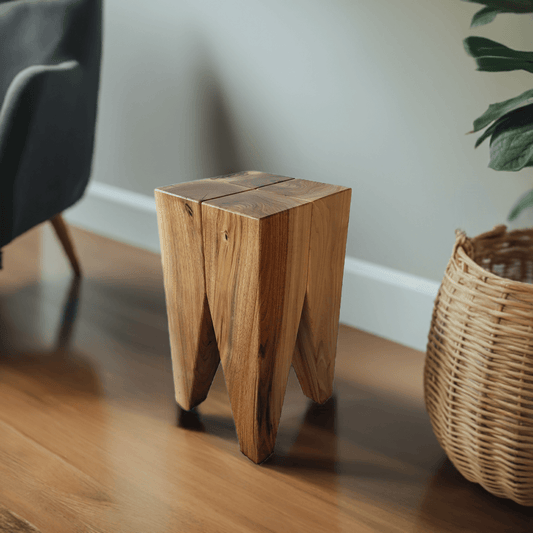 Holz Hocker Nussbaum Beistelltisch Nachttisch modern Designer Einrichtung