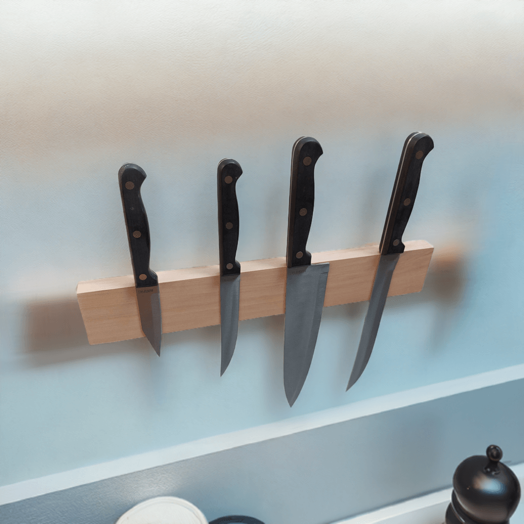 Magnetische Messerleiste Messerhalter Messerblock Holz Magnete Messer Massivholz Küche Küchenbedarf Küchenaccessoire Schneidwerkzeug Kochen Küchenbedarf Hobbykoch