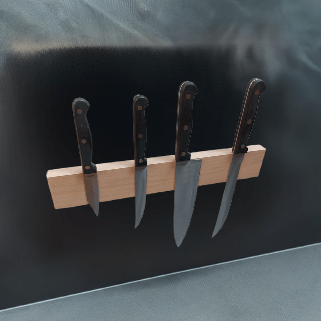 Messerleiste Magnete Messerhalter Messerblock Holz Messer Schneidwerkzeuge Küche Kochen Küchenbedarf Hobbykoch Küchenaccessoire