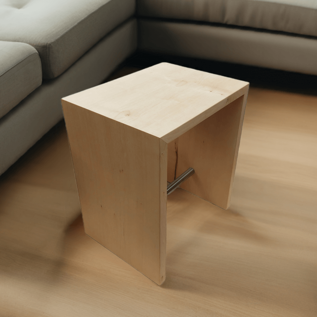 moderner Holz Hocker Design Beistelltisch Ahorn Couchtisch stilvoll Nachttisch Massivholz Sitzbank Sitzhocker Massivholz