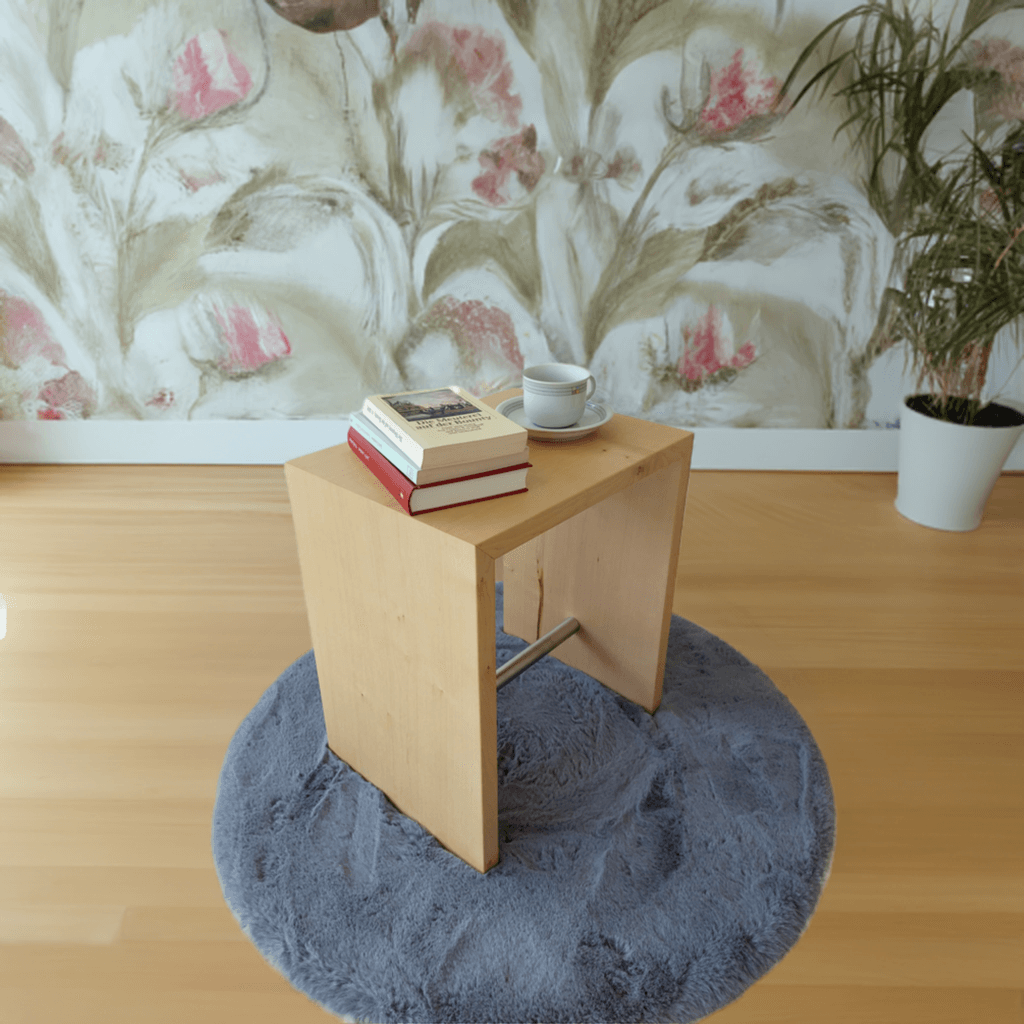 Couchtisch Massivholz Ahorn Design Hocker Beistelltisch Nachttisch Wohnzimmer modern einrichten Hocker Sitzbank