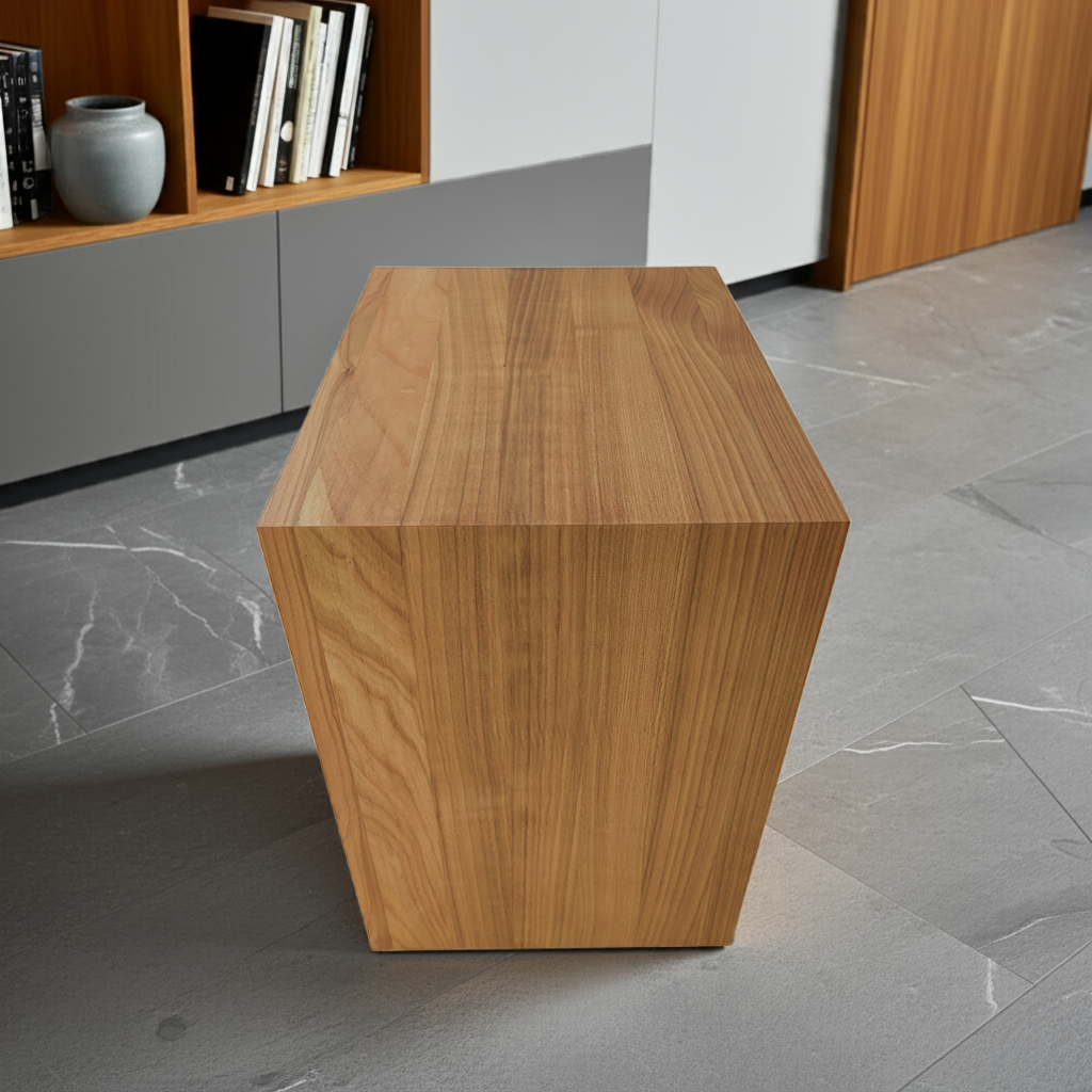 Holz Hocker Kirsche - Beistelltisch Nachttisch Sitzhocker Coffeetable - moderner Designer Hocker
