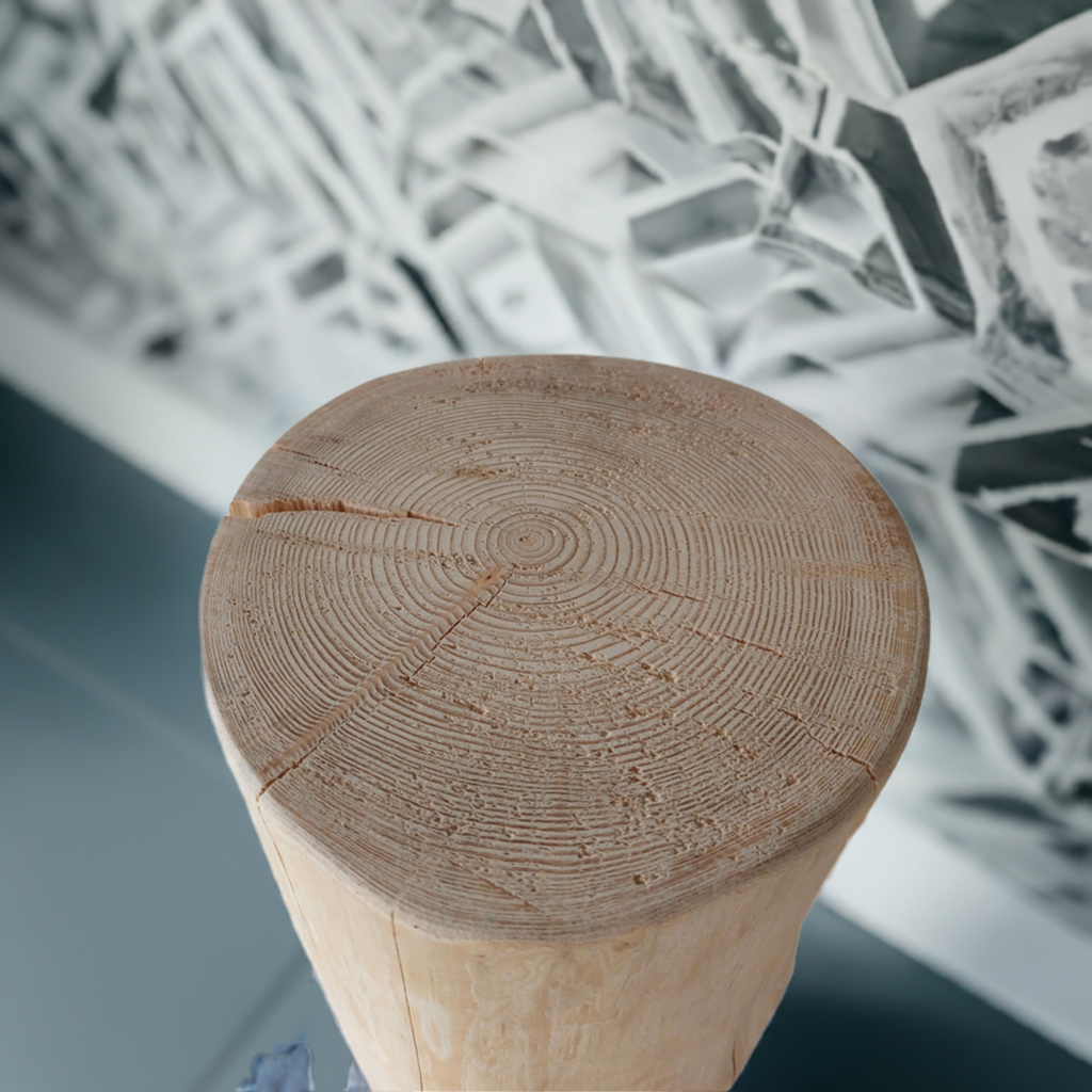Baumstamm Hocker Beistelltisch Nachttisch Stele Wohnzimmer Küche Schlafzimmer rustikal Stamm Alpenflair Almhütte modern