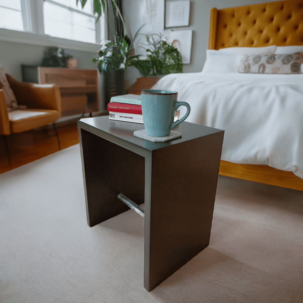 Moderner Hocker Beistelltisch Nachttisch Designer Einrichtung Sitzbank schwarz Wohnzimmer Schlafzimmer Küche Esszimmer Arzt Kanzlei Büro Wartezimmer