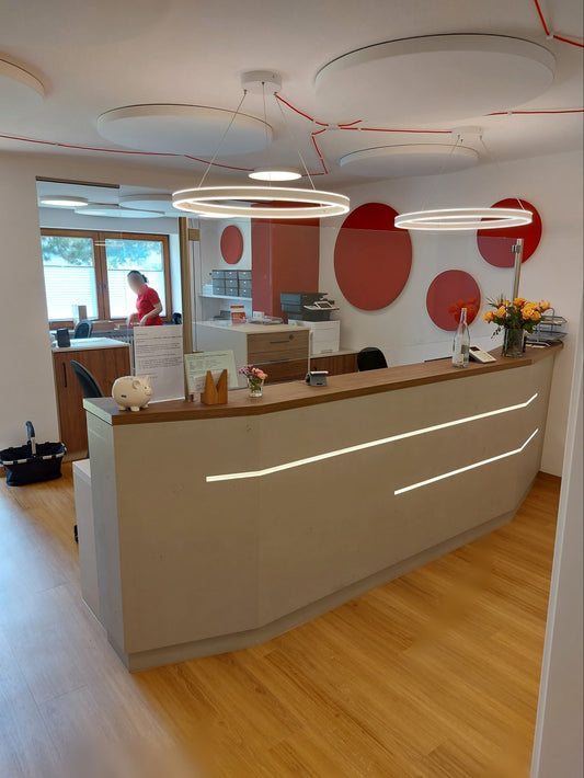 Empfangstheke Arztpraxis Praxisplaner Büromöbel Schreinerei Manfred Negele 