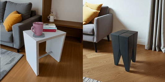 Moderne Design Hocker Holz Beistelltisch Nachttisch Sitzhocker zeitlos