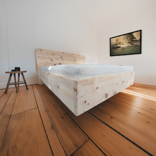 Massivholzbett Zirbe Bett Zirbenbett Schlafzimmer Möbel Schreinerei Manfred Negele