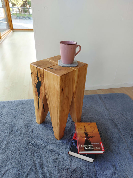 Moderner Holz Hocker Massivholz Nachttisch Beistelltisch wild Kirsche Couchtisch Nachtkästchen Wohnzimmer Schlafzimmer Küche Esszimmer Büro Praxis Zahnarzt 