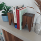 Buchstütze Backenzahn Hocker Figur Zahnhocker Statue Massivholz Nussbaum Deko Wohnaccessoire Bücher Bücherregal Wohnzimmer Schlafzimmer Zahnhocker Zahnarzt Zahnarztpraxis Büro Einrichtung