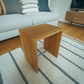 Design Hocker Eiche - moderner Beistelltisch und Nachttisch in Massivholz
