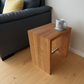 Kirsche Hocker - handgefertigter Design Sitzhocker Beistelltisch Nachttisch - moderne Einrichtung für Schlafzimmer, Wohnzimmer und Küche in Massivholz
