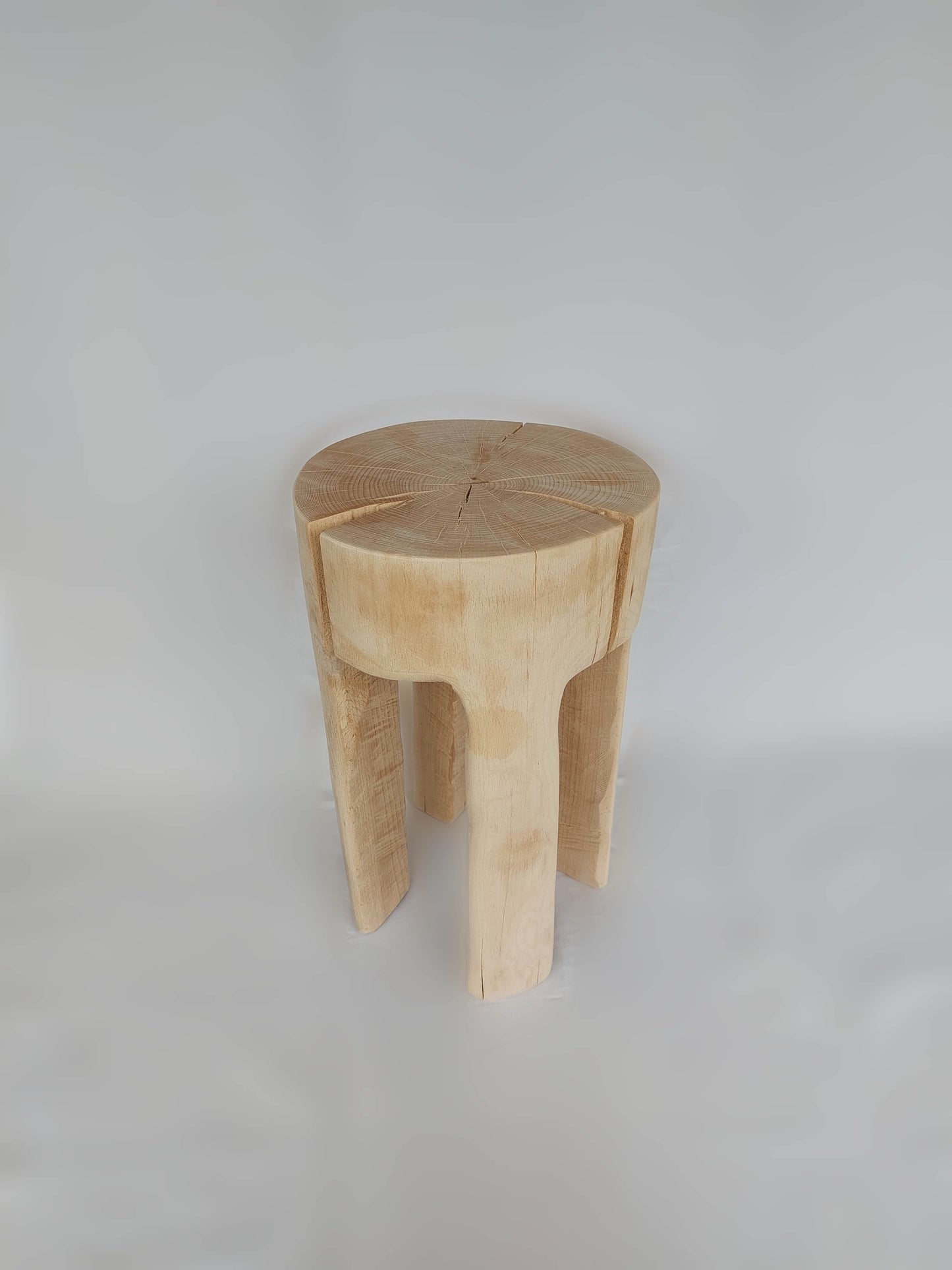 Baumstamm Hocker Holzklotz Beistelltisch Couchtisch Massivholz Buche Badhocker