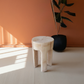 Rustikaler Baumstamm Hocker Beistelltisch Sitzbank Sitzhocker modern Natur Buche Massivholz Wohnzimmer Schlafzimmer Küche