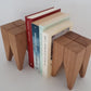 Buchstütze Statue Massivholz Design Backenzahn Hocker Miniatur Zahnhocker Figur Design Accessoire Deko Eiche Holz Geschenk 