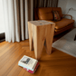 Moderner Holz Hocker - Beistelltisch Nachttisch Coffeetable in Birne 