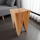 Design Hocker Holz Birne Beistelltisch Nachttisch - Massivholz Einrichtung rustikal 