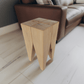 Massivholz Hocker Beistelltisch Nachttisch Sitzbank Sitzhocker Stele Wohnzimmer Schlafzimmer Küche Designer Einrichtung Zahnhocker Buche skandinavisches Design