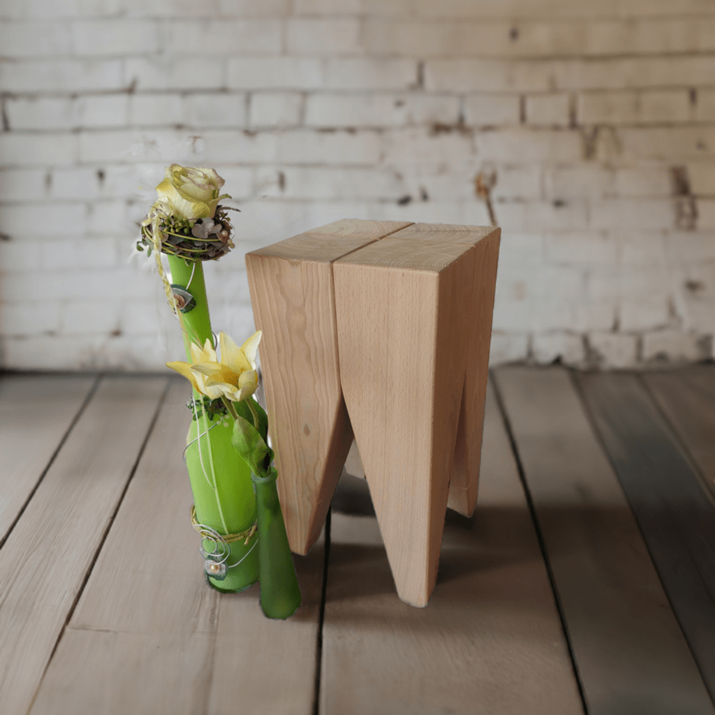 Massivholz Hocker Beistelltisch Couchtisch Nachttisch Buche Skandinavisches Design rustikal Wohnzimmer Schlafzimmer