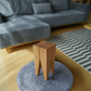 Beistelltisch Holz Buche - Design Hocker in Massivholz rustikal 