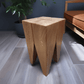 moderner Design Hocker Eiche Holz Beistelltisch Zahnhocker Couchtisch Nachttisch Schlafzimmer Massivholz Büromöbel Designer Einrichtung  Möbel Arztpraxis Wartezimmer Praxis Büro Arzt Zahnarzt