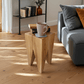 Holz Hocker Kirsche - moderner Beistelltisch, Coffeetable, Nachttisch - Einrichtung in Massivholz für Wohnzimmer, Schlafzimmer und Garderobe