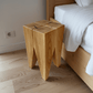 Rustikaler Nachttisch Kirsche Massivholz - Handgefertigter Design Hocker, Beistelltisch, Coffeetable - Handwerk made in Germany