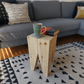 Design  Hocker Beistelltisch Massivholz Zirbe Arve Zahnhocker Backenzahn Design Nachttisch Sitzbank Sitzhocker Couchtisch Stele modern Designer Einrichtung Küche Wohnzimmer Schlafzimmer Bad Schlaf Schlafzimmermöbel