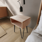 Beistelltisch Nachttisch Massivholz Ahorn Industrie Design Nachtkonsole Couchtisch Schlafzimmer Wohnzimmer 