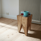 Moderner Holz Hocker Ulme Rüster Beistelltisch Nachttisch Sitzhocker rustikal Coffeetable Wohnzimmer Schlafzimmer Einrichtung