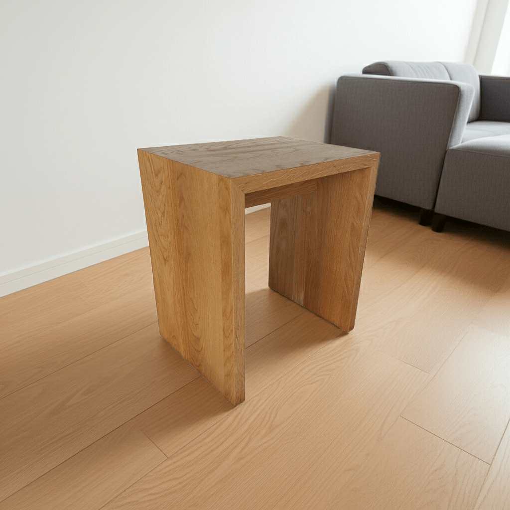 Holz Hocker Eiche Beistelltisch Nachttisch Massivholz Wohnzimmer Schlafzimmer moderne Designer Einrichtung