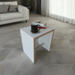 Moderner Hocker weiß Multiplex Kante Birke Beistelltisch Nachttisch Sitzhocker Coffeetable Couchtisch - Minimalistische Einrichtung für Wohnzimmer, Schlafzimmer, Büro und Praxis
