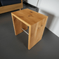 Holz Hocker Wildeiche Beistelltisch Nachttisch modern Massivholz rustikal Wohnzimmer Schlafzimmer Praxis Sitzhocker 