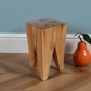 Moderner Holz Hocker Birne - Design Beistelltisch Nachttisch Coffeetable in Massivholz