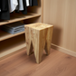 Moderner Design Hocker Beistelltisch Massivholz Ulme Rüster Sitzhocker Garderobe Wohnzimmer Ankleideraum Schlafzimmer Exklusive Designer Einrichtung