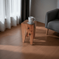 Design Hocker moderner Beistelltisch Massivholz Birne Nachttisch Sitzhocker rustikal Wartezimmer Büro Wohnzimmer Schlafzimmer Einrichtung