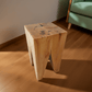 Design Hocker Holz Birne Beistelltisch Nachttisch - moderner Sitzhocker in Massivholz