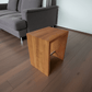 Holz Hocker Kirsche - moderner Beistelltisch Nachttisch Sitzhocker - Handgefertigte Designer Einrichtung in Massivholz für Büro, Arztpraxis und Wohnzimmer