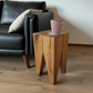 Moderner Hocker Eiche - handgefertigter Beistelltisch Nachttisch Sitzhocker in Massivholz Zahnhocker Design 