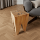 Holz Hocker Beistelltisch Birne Massivholz Nachttisch Moderne Designer Einrichtung Wohnzimmer Schlafzimmer 