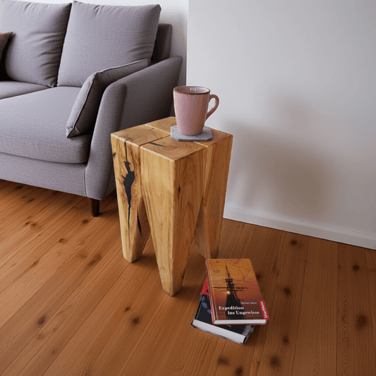 Holz Hocker Kirsche Beistelltisch Nachttisch Sitzhocker - handgefertigte Designer Möbel inspiriert vom Zahnhocker